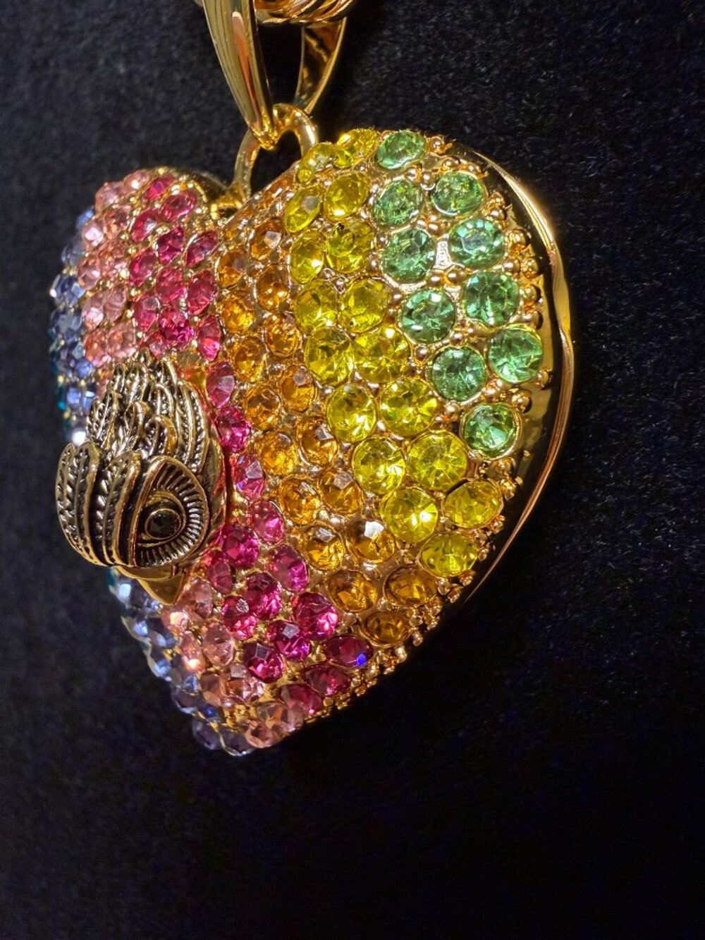 XL Heart Locket Necklace by Kurt Geiger London NWT - Picture 6 of 8